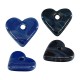 Ciondolo in Ceramica Smaltata a Forma di Cuore 23X20 mm Ø3.2 mm