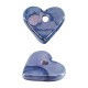 Enameled Ceramic Pendant Heart 23x20mm Ø3.2mm