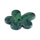Pendentif Fleur en Céramique vert avec Émail 50 mm Ø4.5 mm
