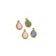 Brass Teardrop Setting with Glass Stone 6x8mm