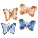 Pendentif serti papillon en laiton avec cristal 20x15mm