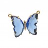 Bleu transparent / Doré