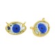 Charm in Ottone Occhio con Strass 20x13mm