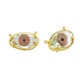 Colgante de Metal Laton Ojo con Strass 20x13mm