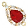 Rouge/ Transparent/ Or