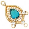 Light Blue/ Teal/ Transparent/ Gold