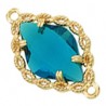 Bleu clair/ Turquoise/ Or