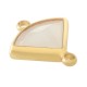 Brass Connector Triangle Setting with Glass Stone 8x12mm