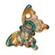 Pendentif Papillon en Verre de Style Murano 29 x 45 mm