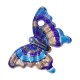 Pendentif Papillon en Verre de Style Murano 29 x 45 mm