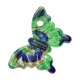 Murano Style Glass Pendant Butterfly 29x45mm