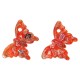 Murano Style Glass Pendant Butterfly 29x45mm