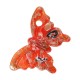 Murano Style Glass Pendant Butterfly 29x45mm