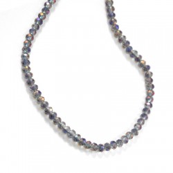 Perlina in Mezzo Cristallo Sfaccettata 4x3mm (Ø 0.7mm) (~150 pz/filo)
