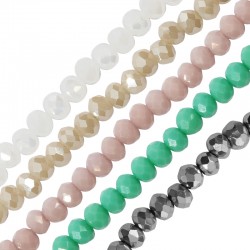 Γυάλινη Χάντρα Κρυσταλλάκι Πολυεδρική 3mm Ø0.7mm (~165τμχ)
