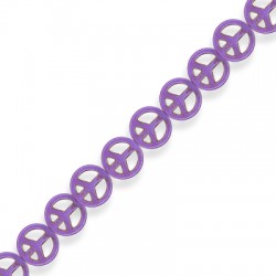 Passante di Howlite Segno della Pace 15mm (~27pz/filo)