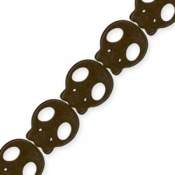 Crâne plat en Howlite 21 x 19 mm (Environ 19 Pièces)