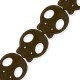 Calavera Plana de Howlita 27 x 24 mm (Aprox. 15 Unidades)