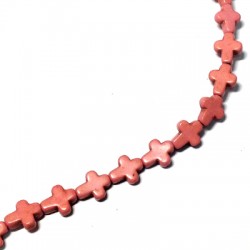 Passante di Howlite Croce 8x10mm (~40pz/filo)