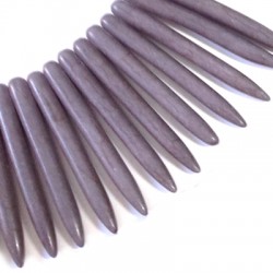 Passante di Howlite Dente 45mm (~100pz/filo)