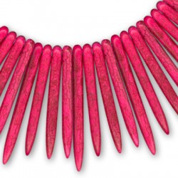 Passante di Howlite Dente 45mm (~100pz/filo)