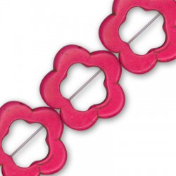 Passante di Howlite Fiore 33mm (~12pz/filo)