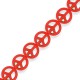 Howlite Peace Sign 15mm (~27pcs)