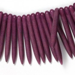 Passante di Howlite Dente 45mm (~100pz/filo)