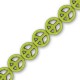 Signe de paix en Howlite 15 mm (Longueur 40 cm - 27 Pièces)