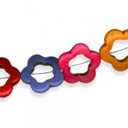 Howlite Flower 25mm (40cm length-16pcs)