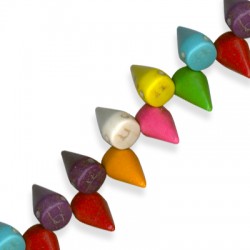 Passante di Howlite Cono 14x10mm (~52pz/filo)