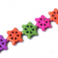 Passante in Howlite Timone 15mm (40cm/filo)