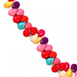 Charm in Howlite Goccia 10x14mm (~71pz/filo)