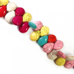 Charm in Howlite Goccia 13x18mm (~52pz/filo)