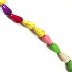 Passante in Howlite Goccia 12x27mm (~16pz/filo)