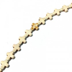 Passante di Howlite Croce 8x10mm (~40pz/filo)