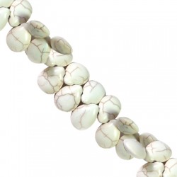 Charm in Howlite Goccia 15x20mm (~55pz/filo)