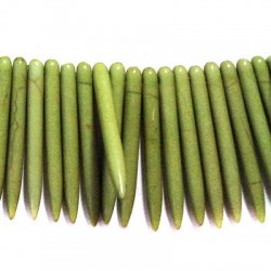 Passante di Howlite Dente 45mm (~100pz/filo)
