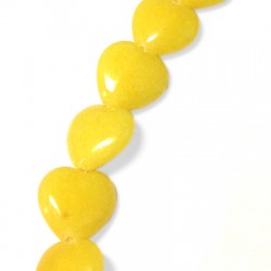 Passant Cœur en sémi précieux Mountain Jade 10mm (~45pcs/fil)