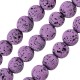 Lava Bead Round Light Purple (~4mm Ø~0.4mm (~92pcs)
