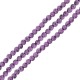 Perle de lave Ronde Violet Clair (~8 mm Ø~0.6 mm (~46 Pièces)