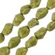 Howlite Irregular Bead Round Olive 15mm