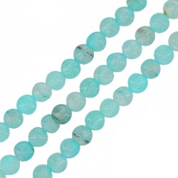 Agate Bead Round Light Blue 4mm Ø0.9mm