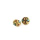 Perlina in Ottone Schiacciata Decorata 11x8mm (Ø 2mm)