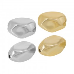 Perle Acrylique Plaquée UV Irrégulière 20 x 26.7 Mm/15.5 mm Ø 2.7 mm