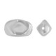 Acrylic Bead UV Plated Irregular 20x26.7mm/15.5mm Ø2.7mm