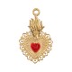 Enameled Stainless Steel 304 Pendant Heart 22x35mm