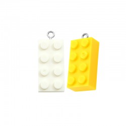 Colgante Poliesterico Bloque Rectangular 15x31mm