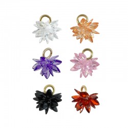 Charm Fleur en Zircon ~12 mm