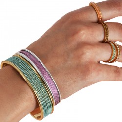 Base de bracelet en Métal/Laiton pour cordon plat 10mm -14,5x66 mm